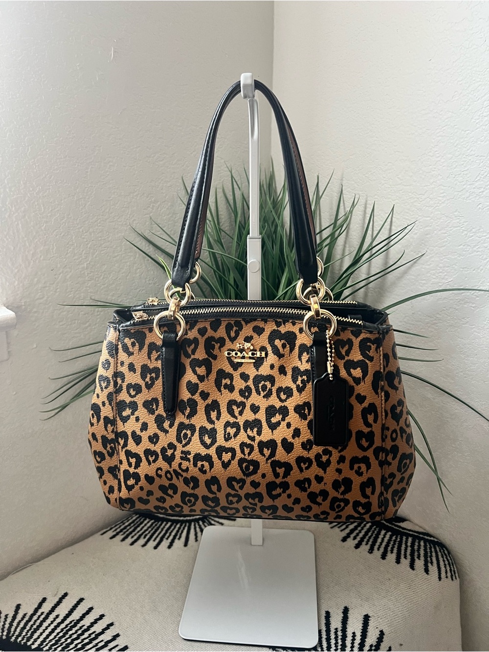 COACH Christie Carryall with Wild Heart Print